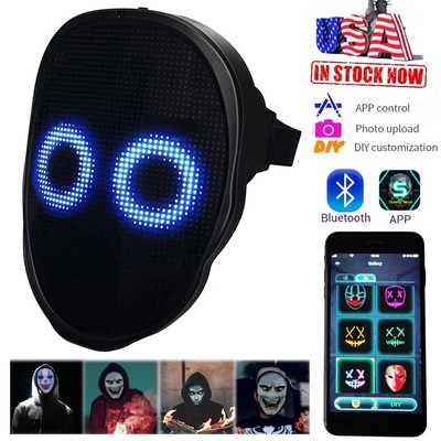  Full Face Led mask w/ Bluetooth programmable for adult cosplay Halloween Party