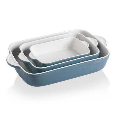 Sweejar Ceramic Baking Pan Set, Rectangular Casserole Dishes for Oven, 9x13 B...