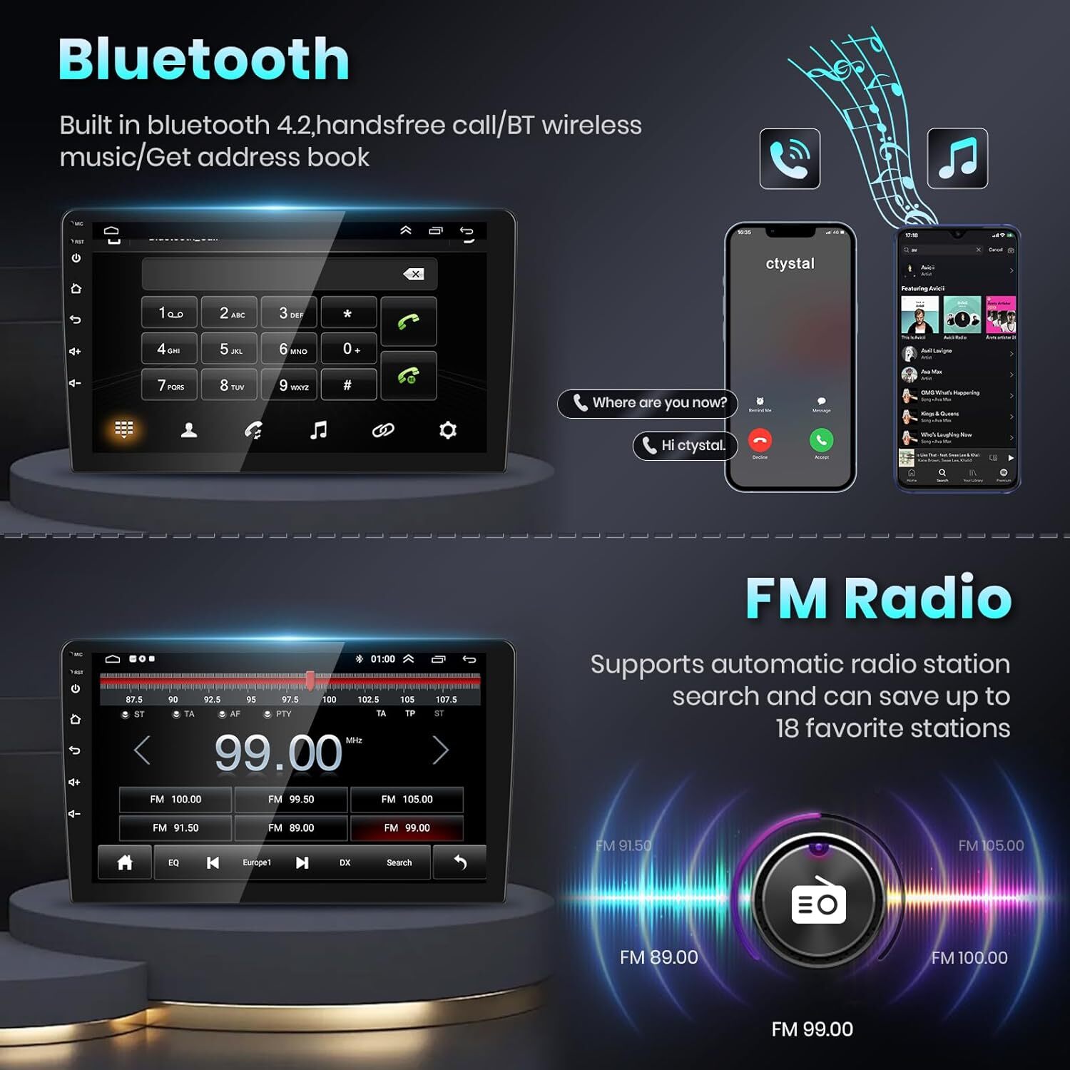 Apple - はなりょう For 07-17 Jeep Wrangler jk Apple Carplay Radio Android 13