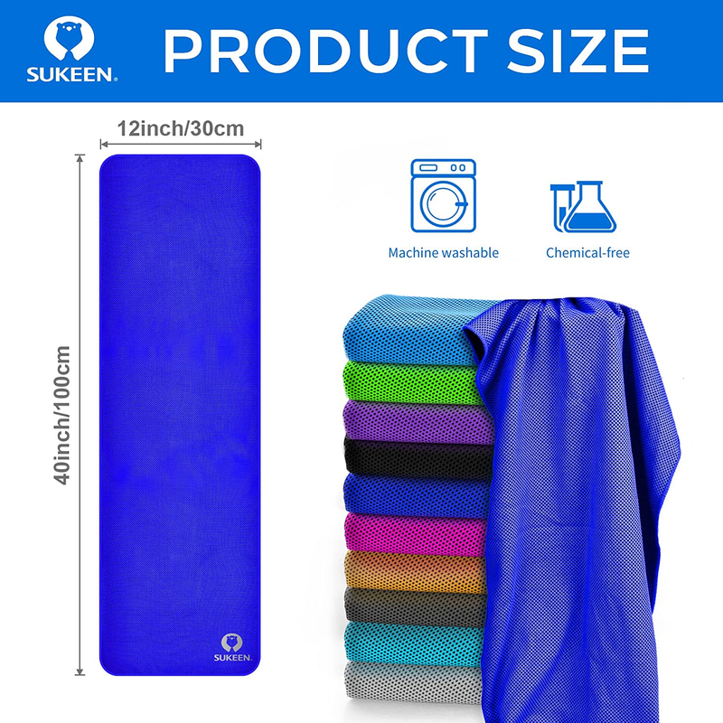 Cooling Towel for Neck and Face (40"X12"), Microfiber Bulk Cooling Towels for At