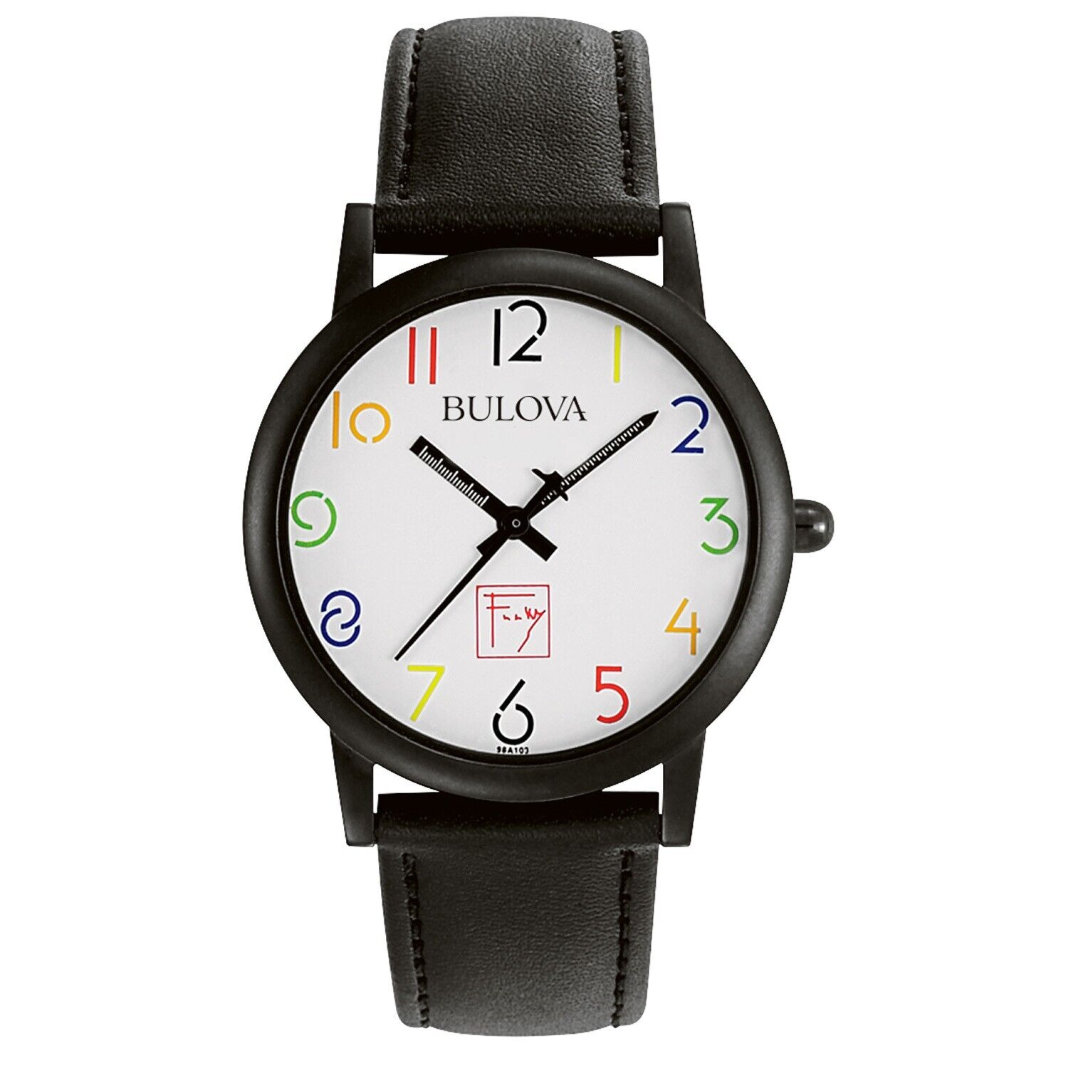 Bulova Frank Lloyd Wright Мужские кварцевые черные часы 35 мм 98A103