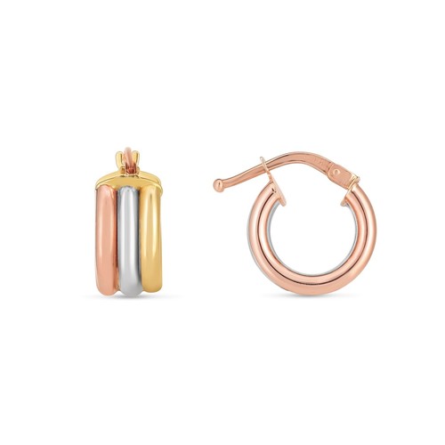 обручи Trilogy из трехцветного золота 14 карат