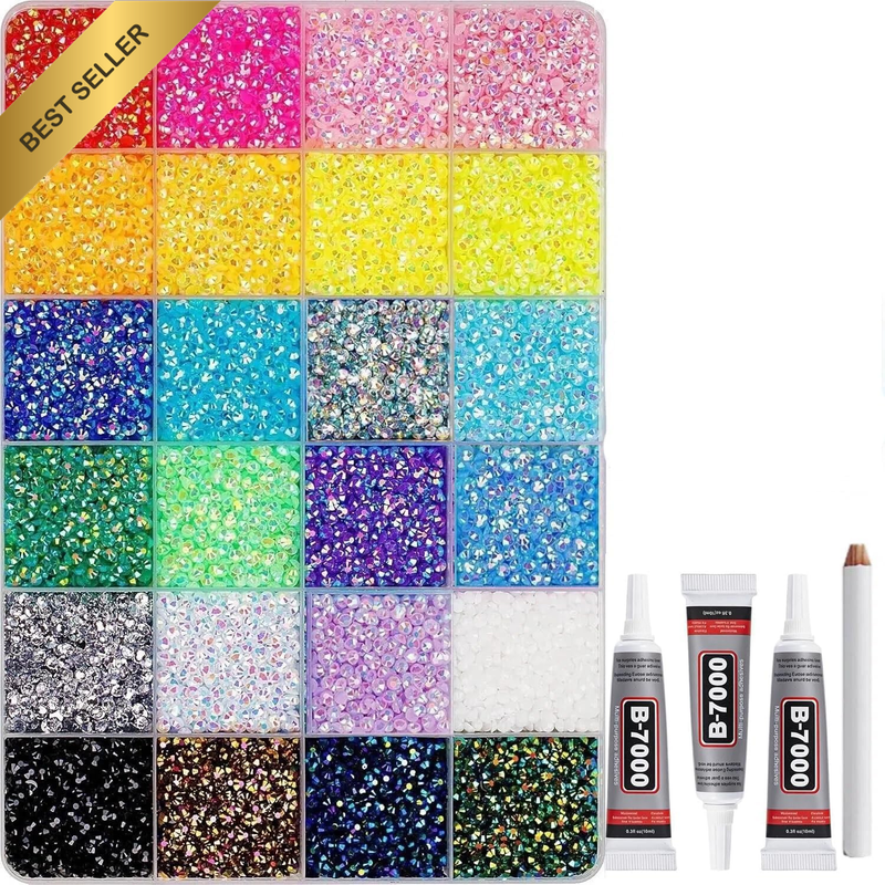 Bedazzler Kit with Rhinestones, Colorful DIY Resin Rhinestone Kit for Bedazzling