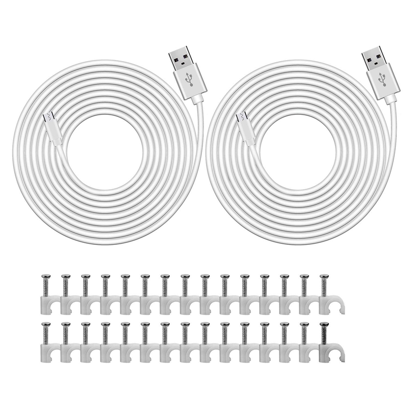 Onite 2-Pack 20Ft Micro USB Cord for Wyze Outdoor Power Adapter, Wyze Cam Pan V3