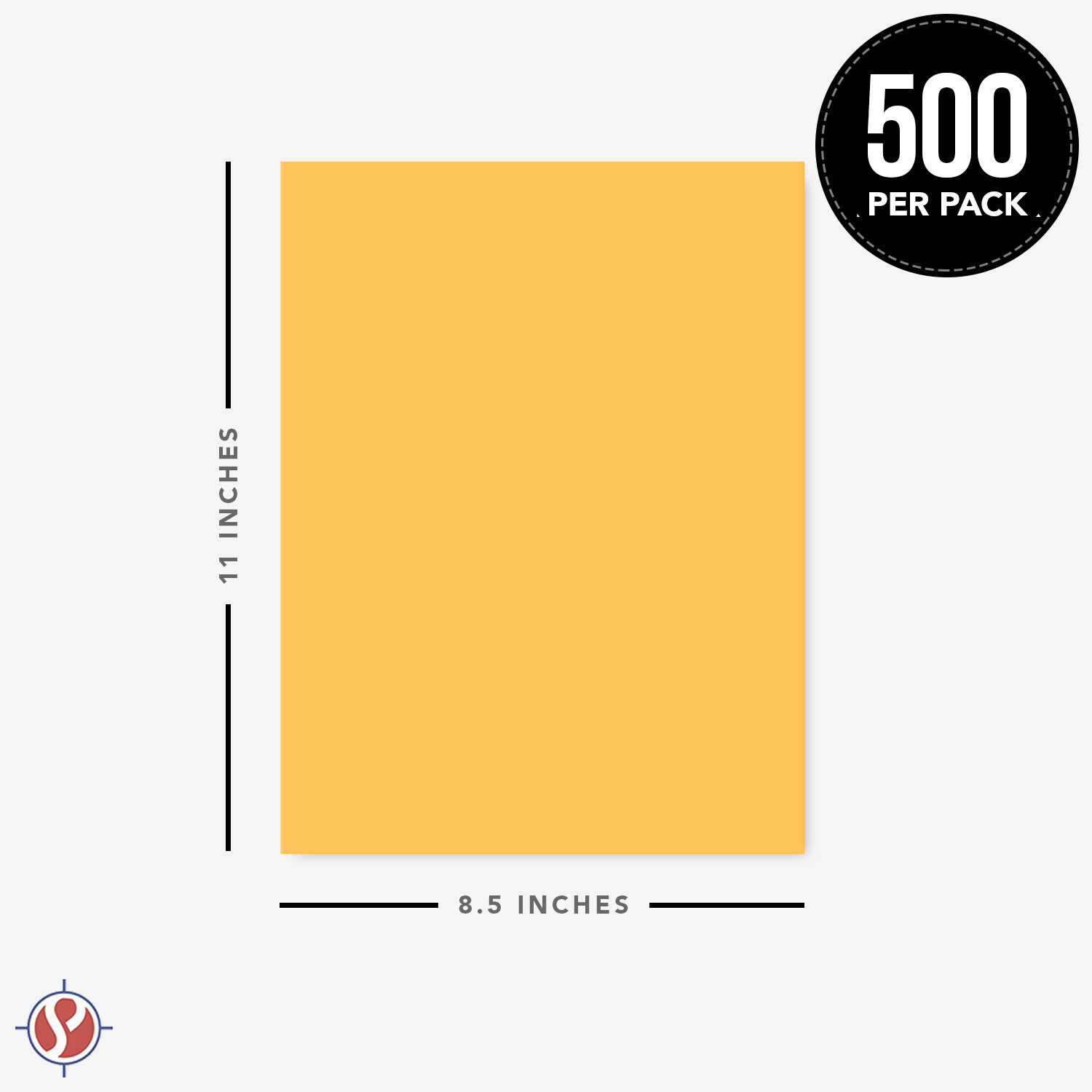 9枚セット Ultra Orange Bright Color Paper, 24lb Bond (90GSM), 8.5 x 11