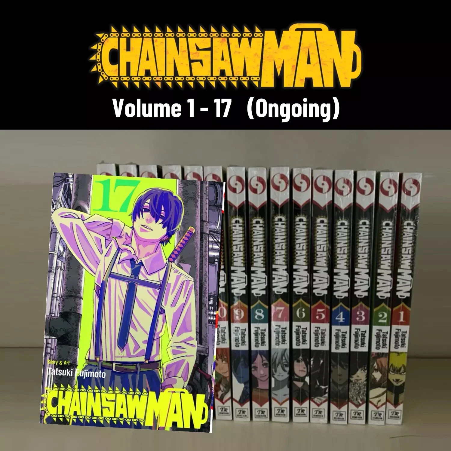 英語版　チェンソーマン　1-17 Chainsaw Man Manga Vol. 1-17 By Tatsuki Fujimoto English