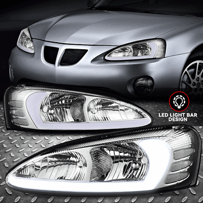[3D LED DRL] Для 04-08 Pontiac Grand Prix Хромированный корпус Прозрачных угловых фар