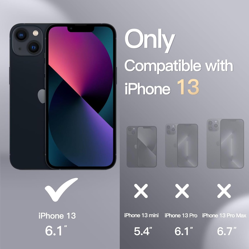Silicone Case for iPhone 13 6.1-Inch, Silky-Soft Touch Full-Body Protective Phon