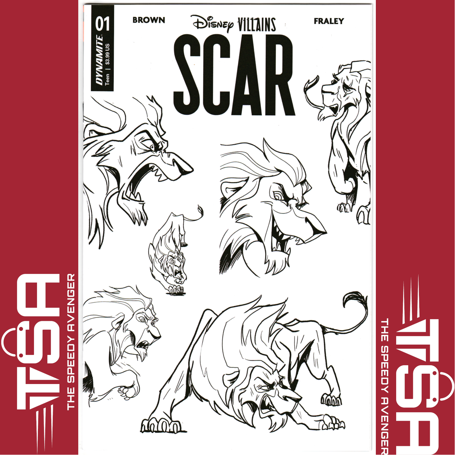 DISNEY VILLAINS SCAR #1 Jahnoy Lindsay Character Design Incentive 1:20 Ratio