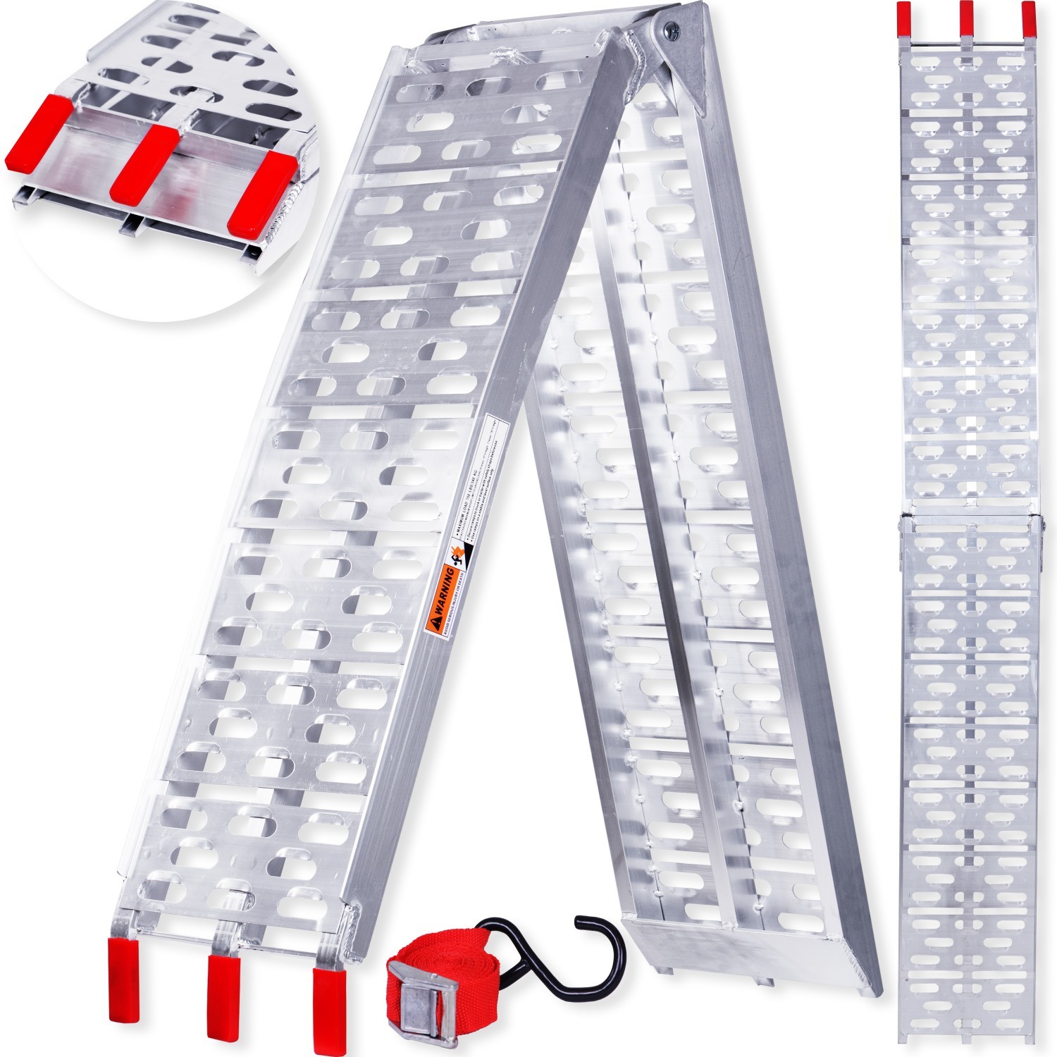 Masko® ALU Auffahrrampe Verladerampe Verladeschiene Klappbar Motorrad Auto Rampe