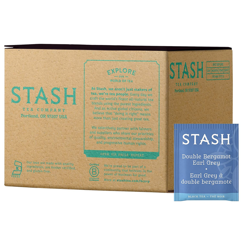 Double Bergamot Earl Grey Black Tea, Box Of 100 Tea Bags