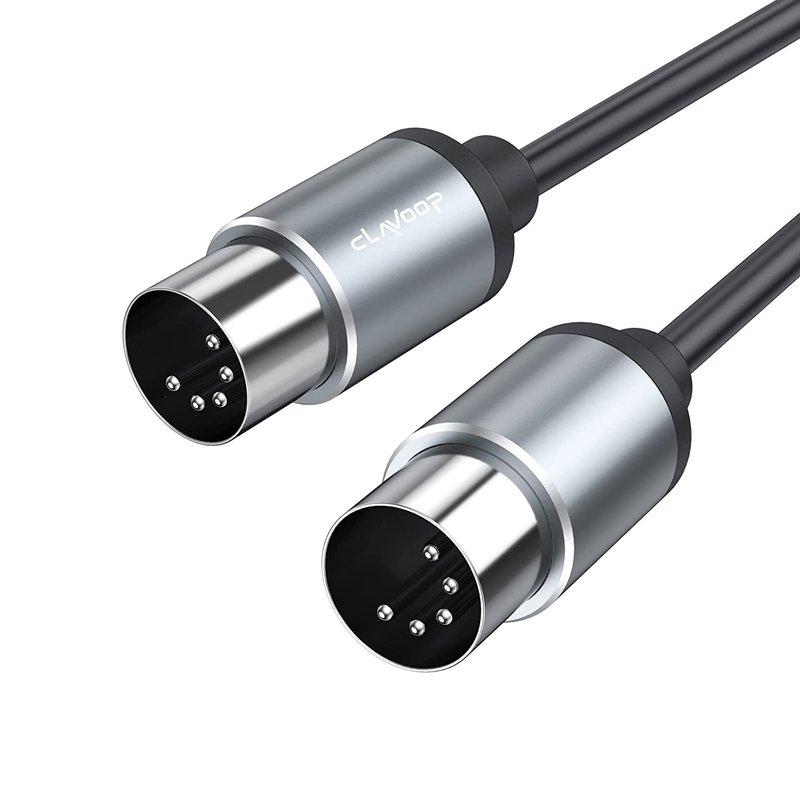 MIDI Cable 3Ft, 5 Pin DIN MIDI Cable Male to Male 3 Feet Compatible with MIDI Ke