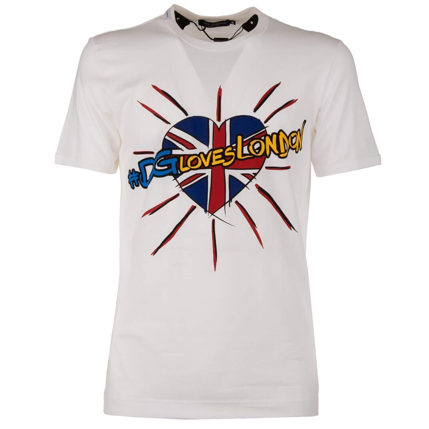 

Dolce - Gabbana Cotton With Dg Loves London Heart Print Белый Красный 12251