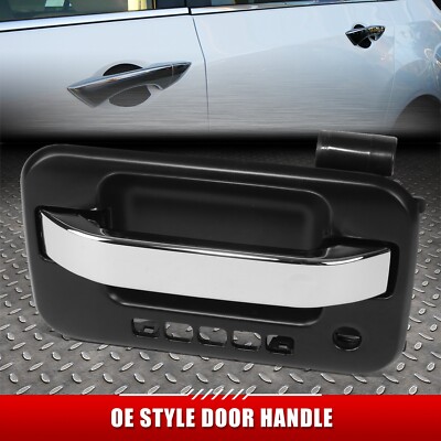 ДЛЯ 09-12 F150 MARK LT ЧЕРНАЯ/ХРОМИРОВАННАЯ РУЧКА ДЛЯ ОТКРЫВАНИЯ ПЕРЕДНЕЙ ЛЕВОЙ ДВЕРИ ВОДИТЕЛЯ С ЗАМОЧНОЙ СКВАЖИНОЙ