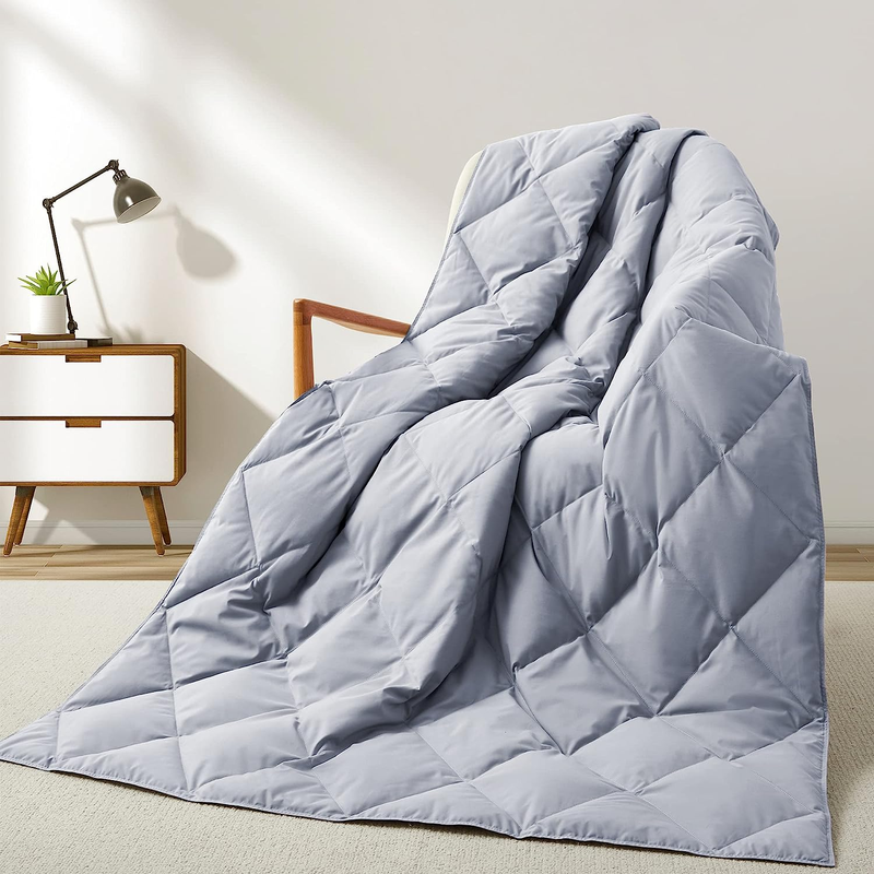 Natural Goose down Throw Blanket for Couch, Bed Throws for Home, Sofa, Outdoor