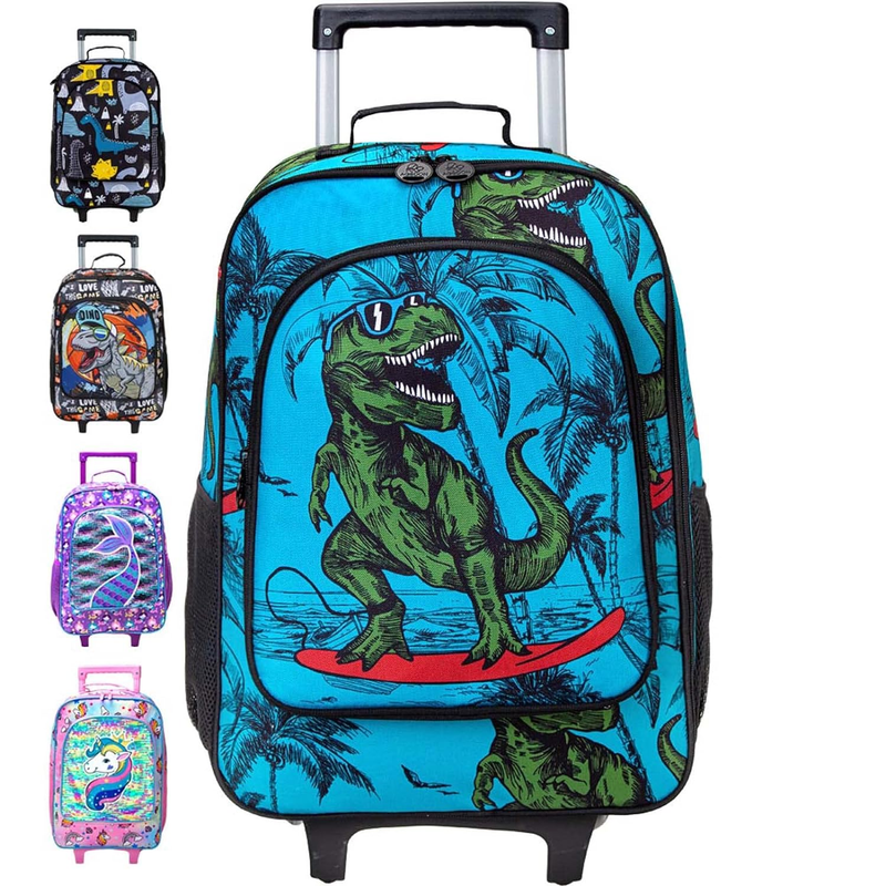 Kids Luggage with Wheels for Boys, Dinosaur Rolling Carry on Suitcase for Toddle