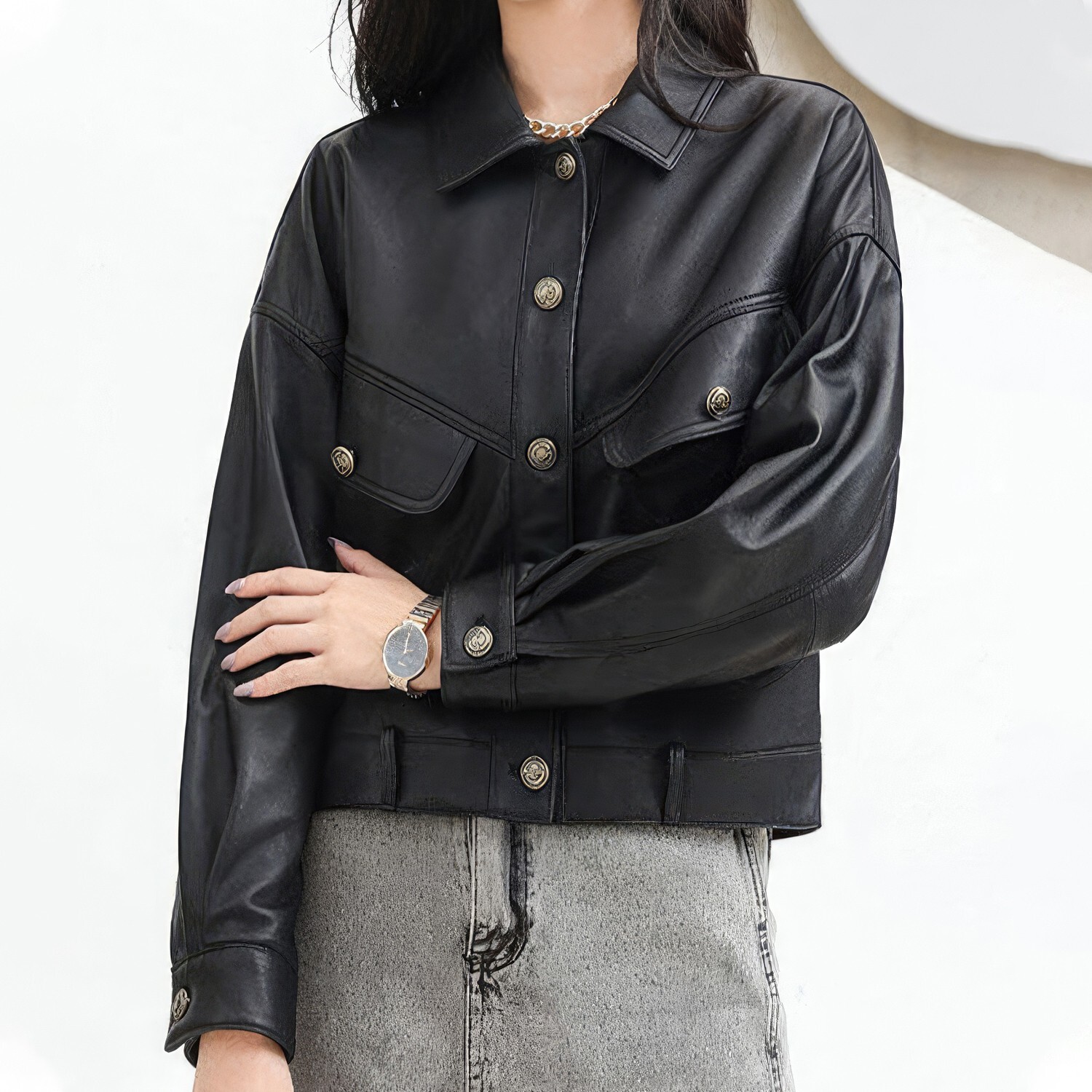 ジャケット・アウター vintage sheepskin leather jacket A-2 L Women's A-2 Leather Bomber Jacket – Vintage Aviator Flight