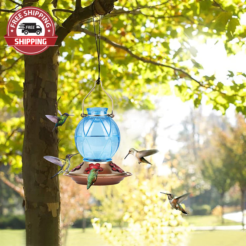 BOLITE Hummingbird Feeder, Glass Hummingbird Feeders for Outdoors Hanging, 5 Fee