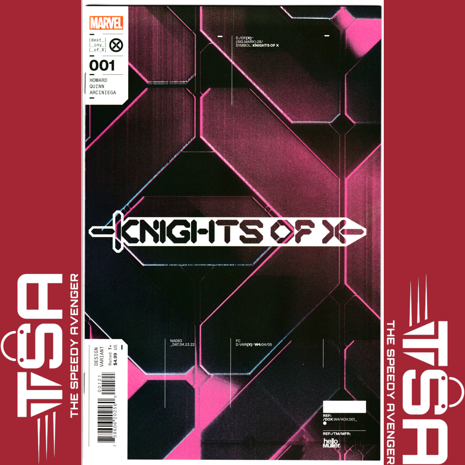 KNIGHTS OF X #1 2022 Tom Muller 1:10 Design Incentive Ratio Variant KEY X-Men