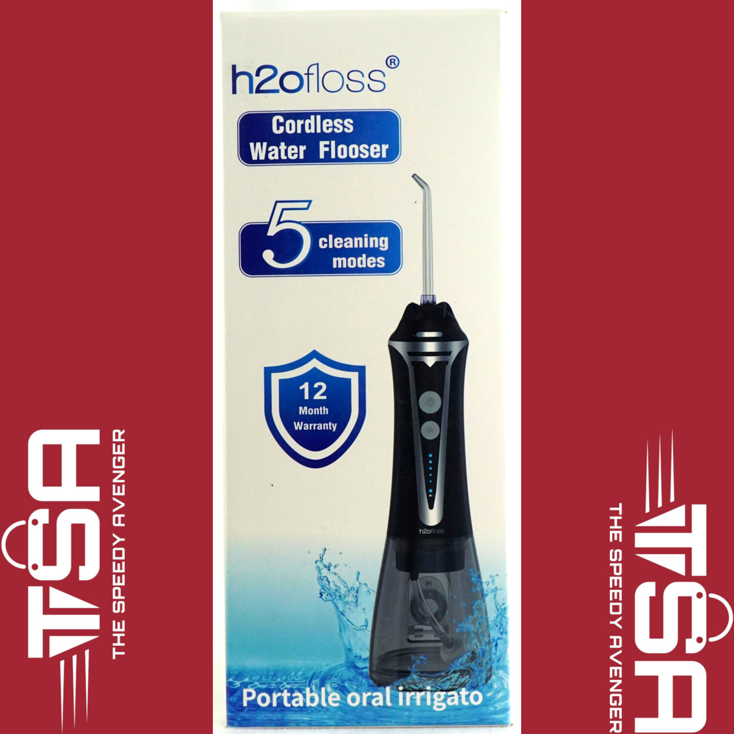 H2ofloss Water Flosser Cordless Travel Portable Rechargable Teeth Gum Cleaner