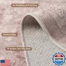 MontVoo-2X10 Runner Rug-Washable Runners for Hallways-Soft Non Slip Bedside Rugs for Bedroom-Vintage Long Rug for Hallways Entryway Laundry Room Stair Kitchen Bathroom Pink Rugs