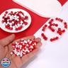 CEALXHENY 2200PCS+ Game Day Beads Charms for Bracelet Making Polymer Clay Beads Crystal Pearl Letter Gold Spacer Bead Football Charms for Game Day Bracelet Necklace Making DIY (Red White)