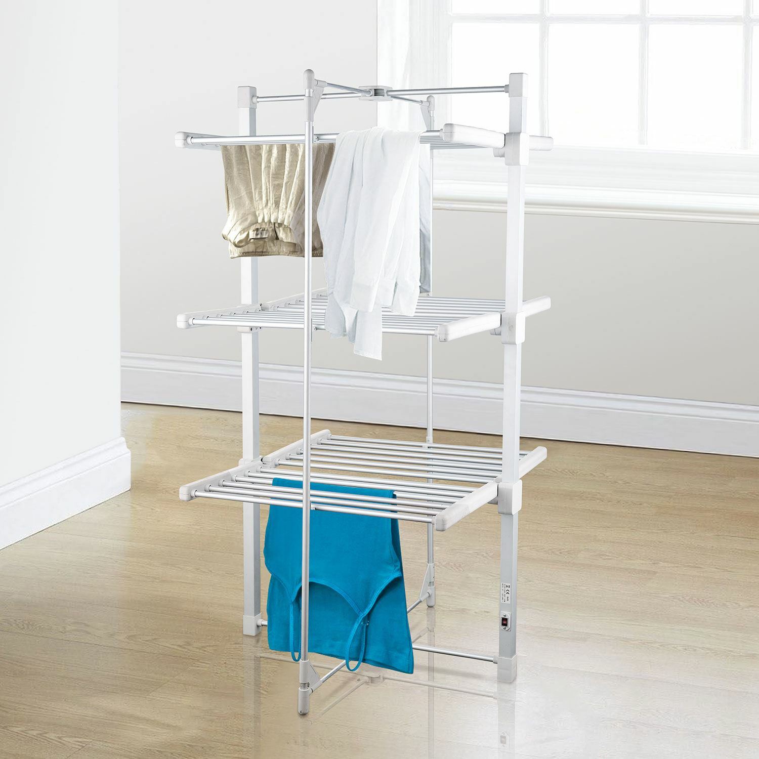 330W Electric Heated Clothes Dryer 3 Tier Folding Indoor Airer Laundry