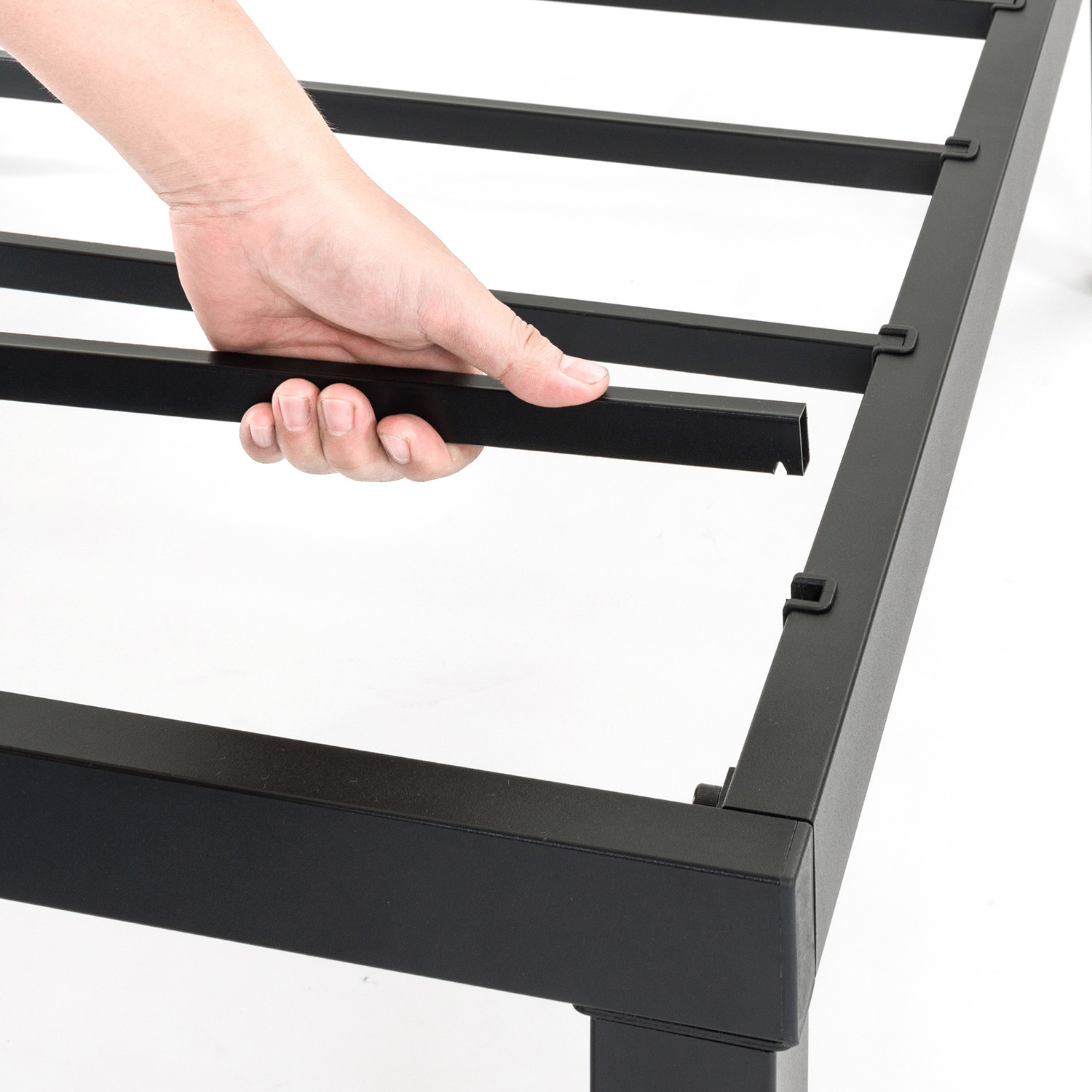 14'' Clip2Lock Heavy Duty Metal Platform Bed with Heavy Duty Steel Slat