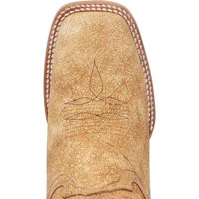Pre-owned Durango Womens Arena Pro Western Cremello Leather Cowboy Boots
