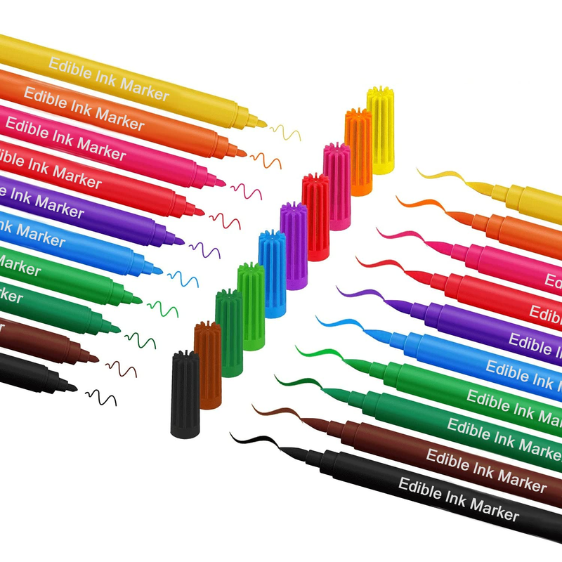 Coloring Pens 10 Colors, Double-sided Fine Tip Grade Pens And Edi