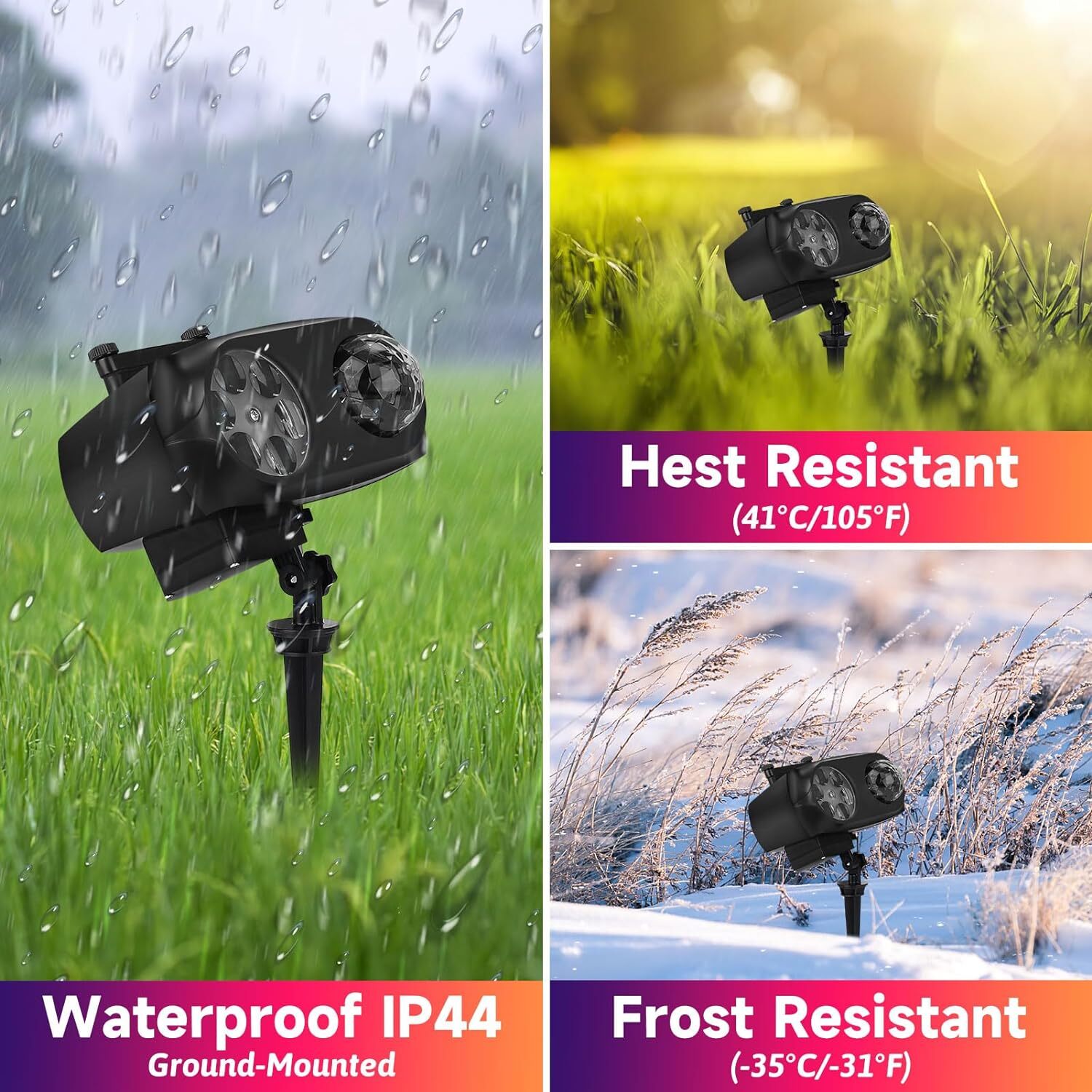64 Rotatable Patterns Christmas Landscape Projector Light LED holiday ...
