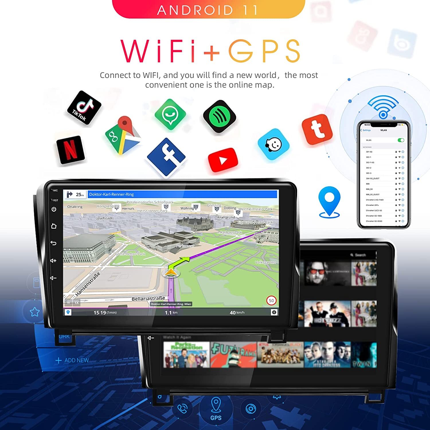 Apple - てん For Toyota 2000-2006 Tundra, 01-07 Sequoia CarPlay Android