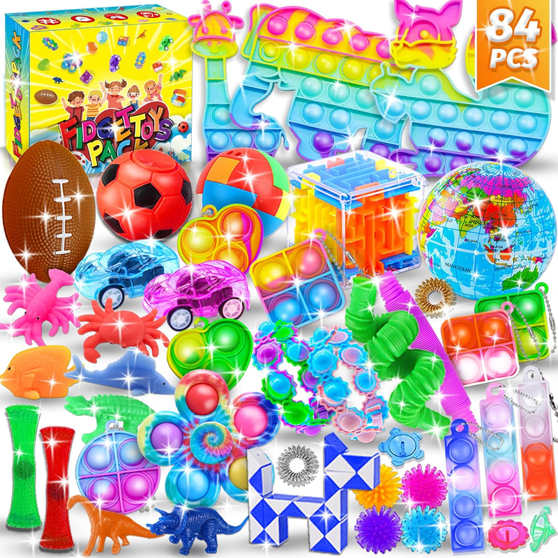 84Pcs Party Favors for Kids,Fidget Toys Pack,Bulk Toys for Kids Party Favors,Goo