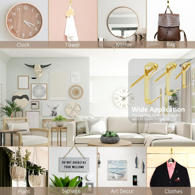 200 Pieces Picture Hangers, 3 Sizes Picture Hanging Kit Including 10lb/30lb/50lb