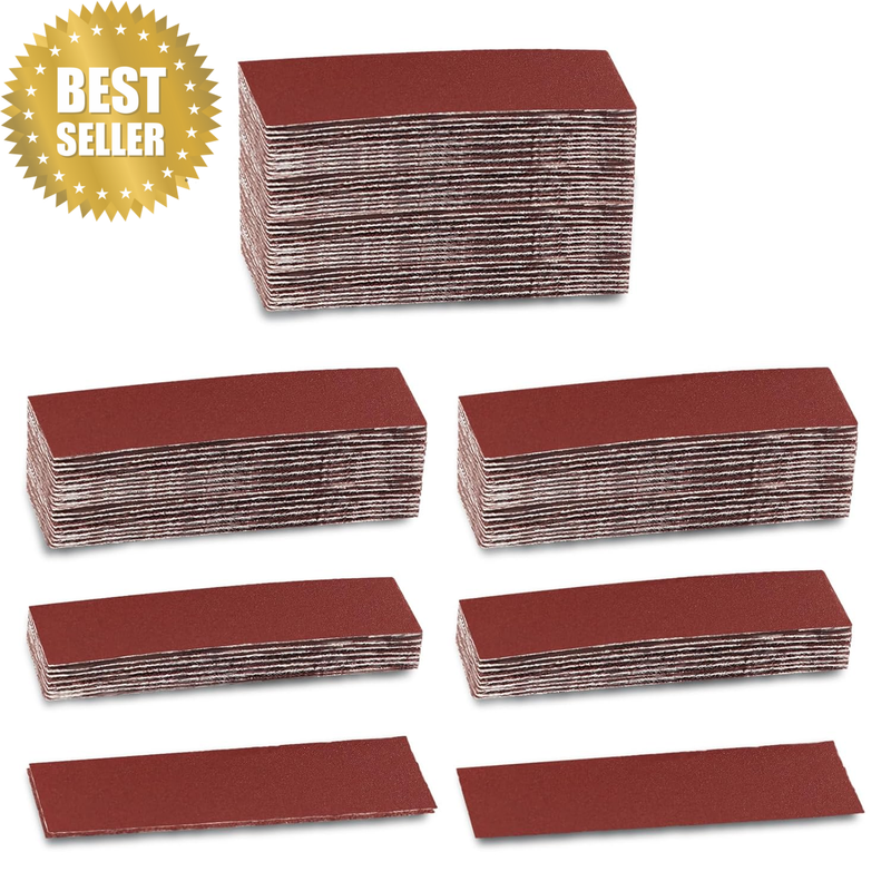 Micro Sander Kit - 100Pcs Detail Finishing Paper, Hook & Loop Aluminum Oxide San
