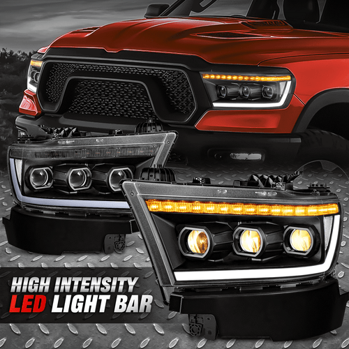 Для 19-24 часов оперативной памяти 1500 светодиодных фар с анимированным последовательным запуском Черный