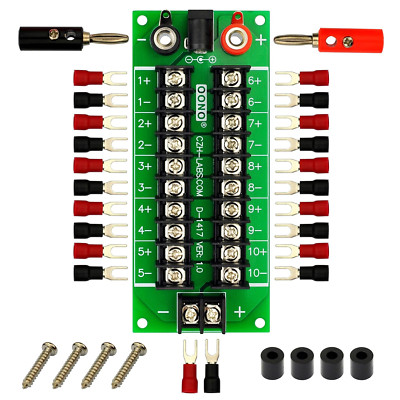 20Amp 2X10 Position Barrier Terminal Block Distribution Module for AC DC