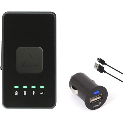 LandAirSea SilverCloud 2020 Pocket Sized GPS Tracker & Ivation Car Charger