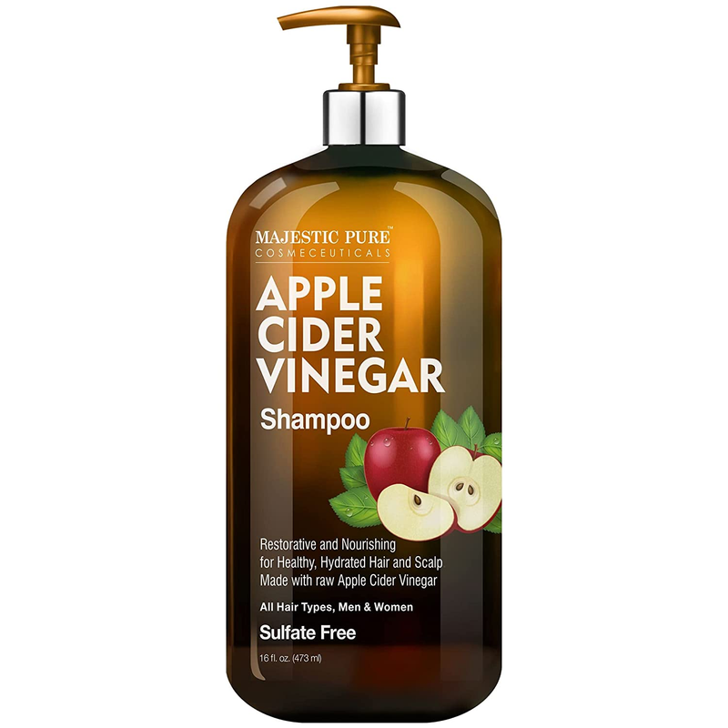 MAJESTIC PURE Apple Cider Vinegar Shampoo - Restores Shine & Reduces Itchy Scalp