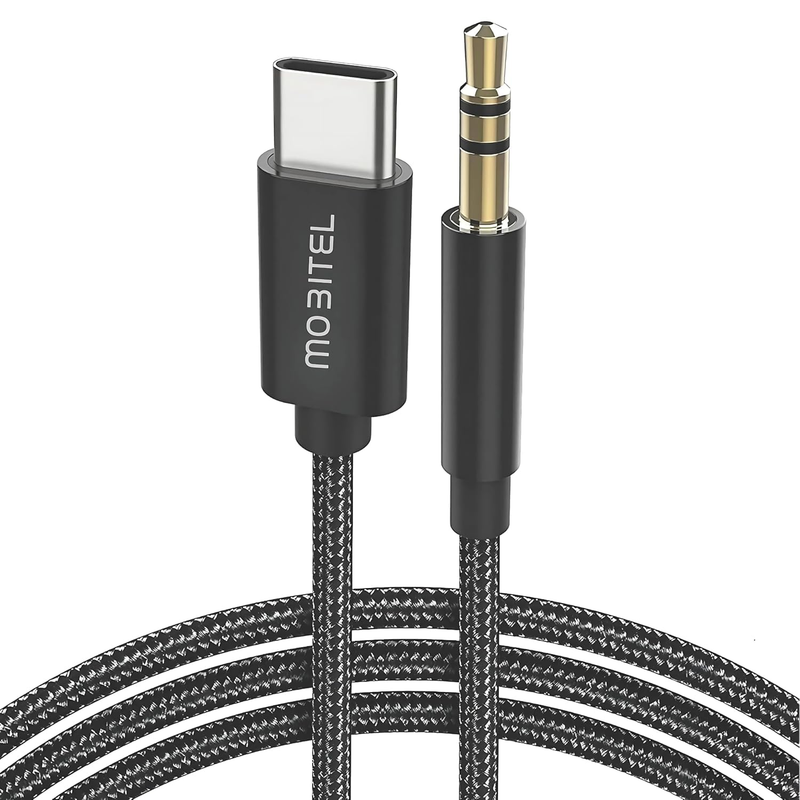 Mobitel USB C to AUX Cable 1M, USB C to 3.5Mm Jack Audio Cable with DAC Hi-Fi