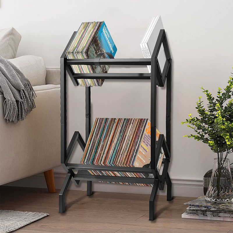 Vinyl Record Storage Rack,  Record Holder 160-200 LP Storage Shelf Display Stand