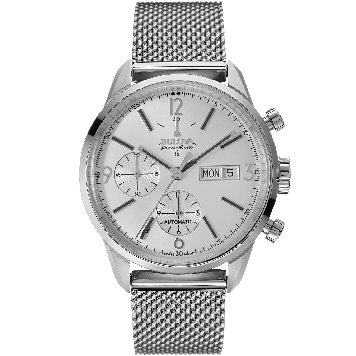 紳士腕時計　ブローバ/ Bulova Accu-Swiss 腕時計 ブローバ 腕時計 アキュスイス テルク 63B186 ブルー×ステンレス
