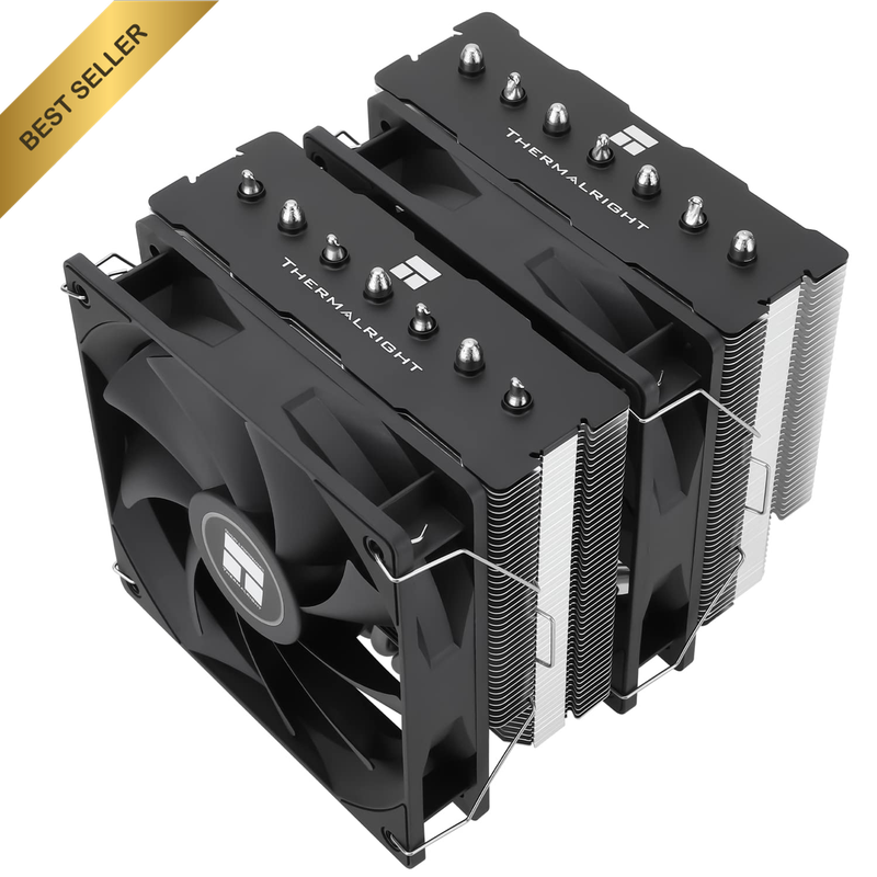 PS120SE CPU Air Cooler, 7 Heat Pipes CPU Cooler,Dual 120Mm TL-C12B V2 PWM Fan, A