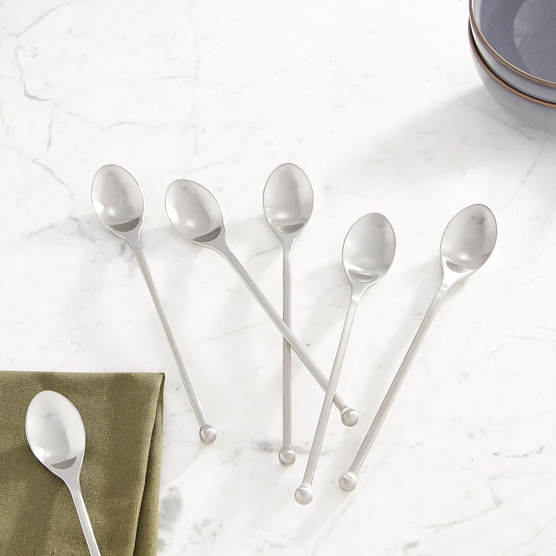 Original Long Handle Iced Tea Spoon, 6 Piece Set, Matte Finish