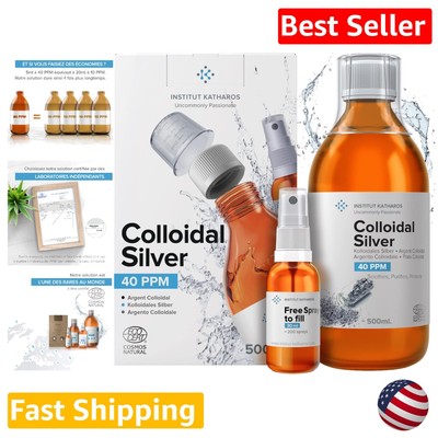 Fast-Acting Colloidal Silver Solution - Ionic Minerals 40 PPM - 16.91 fl oz