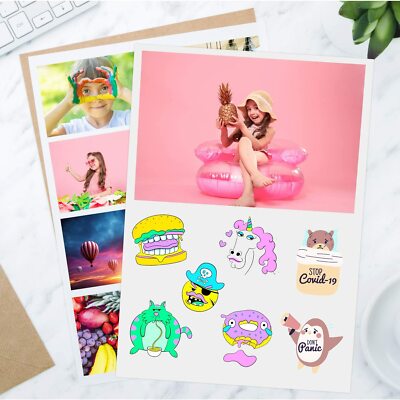 Koala Glossy Sticker Paper Inkjet Printer 8.5x11 120 Sheets Photo Sticker Paper