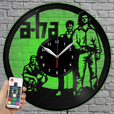 LED Clock a-ha Vinyl Record Wall Clock Led Light Wall Clock 3776