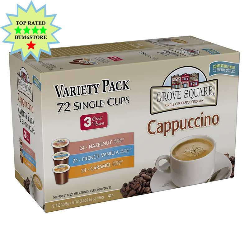 Cappuccino Variety Pack - 72 Single Serve Cups , New Variety