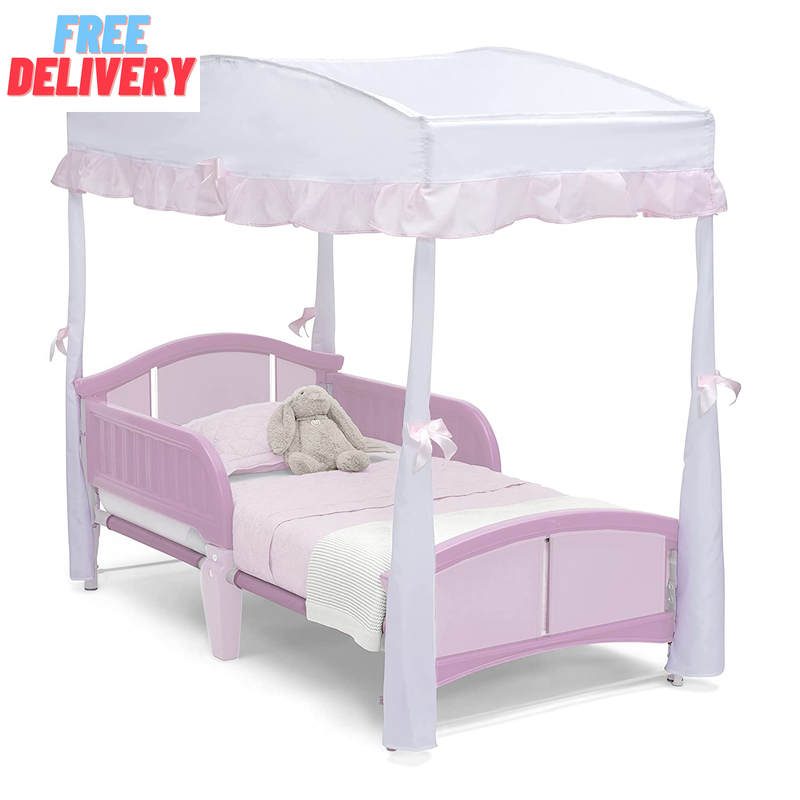 Girls Canopy for Toddler Bed, White