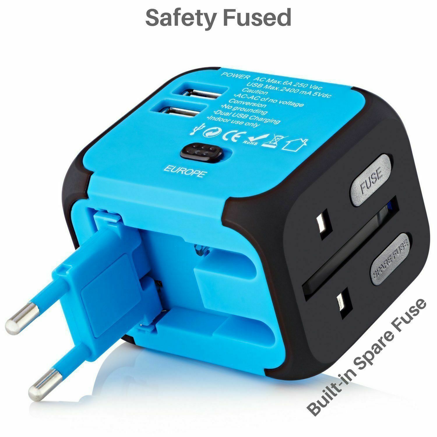 Worldwide Universal Travel Power AC NEW Adapter Dual 2 USB Plugs USA Quality @!!